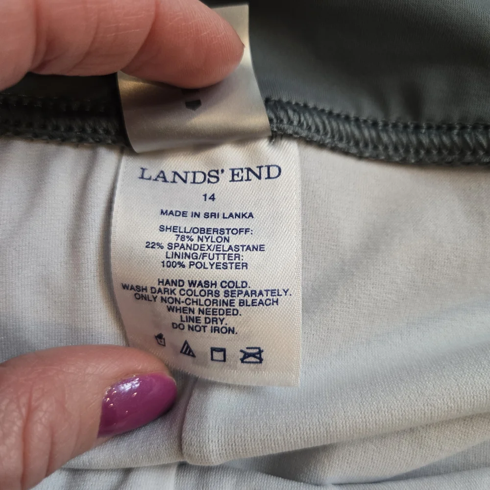 Lands' End Green and Gray Bikini Set - Picture 3 of 10